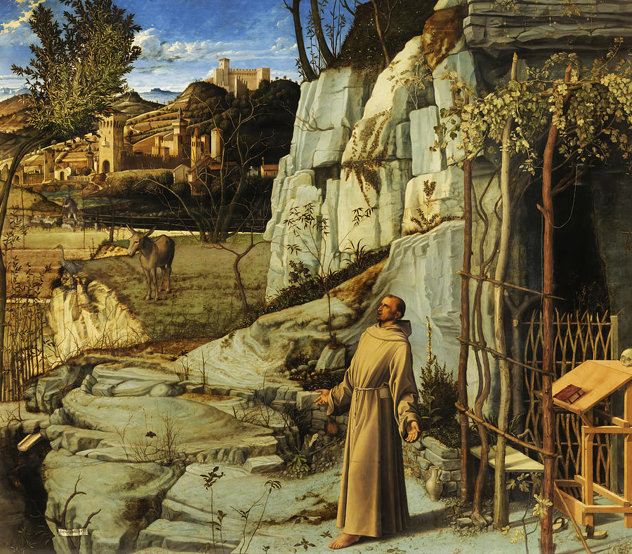 Giovanni Bellini Painting - Saint Francis in the Desert by Giovanni Bellini by Mango Art