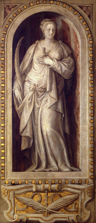 Saint Giustina #1 Painting by Paolo Veronese