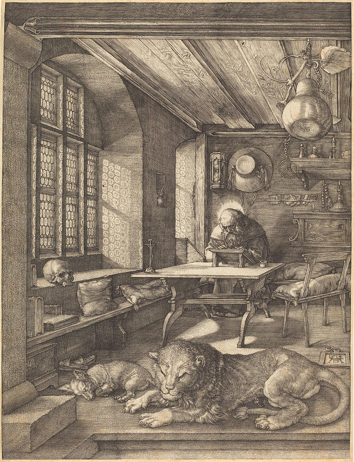 Saint Jerome in his Study Painting by Albrecht Durer - Fine Art America