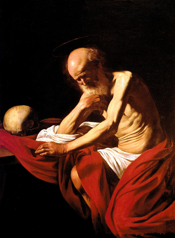 Saint Jerome penitent Painting by Caravaggio - Fine Art America