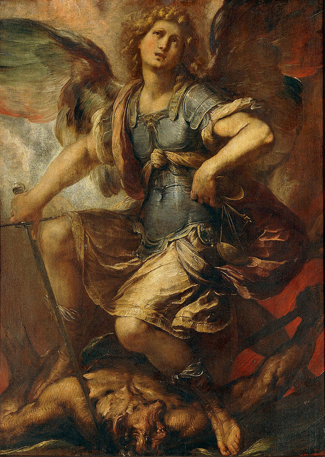 Saint Michael The Archangel Painting By Giulio Cesare Procaccini - Fine 