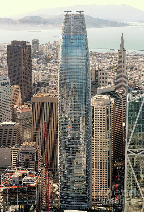 Salesforce Tower in San Francisco Aerial View Photograph by David ...