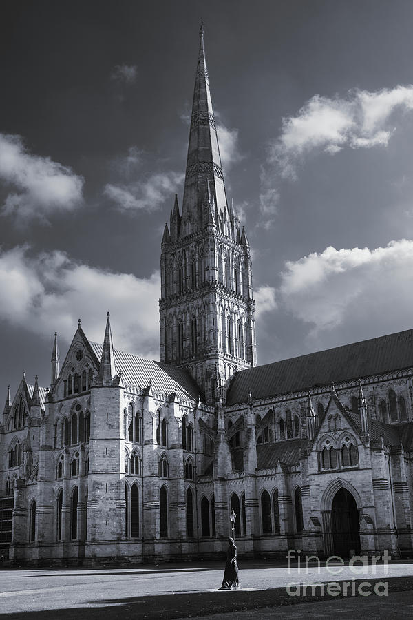 Salisbury Cathedral and spire #1 Photograph by Peter Noyce