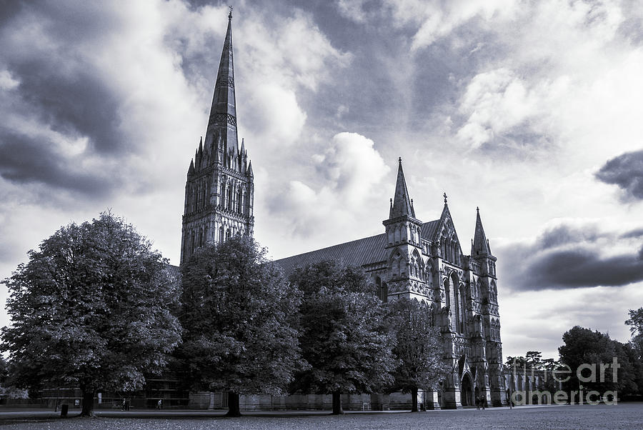 Salisbury Cathedral and the close in autumn #1 Photograph by Peter Noyce
