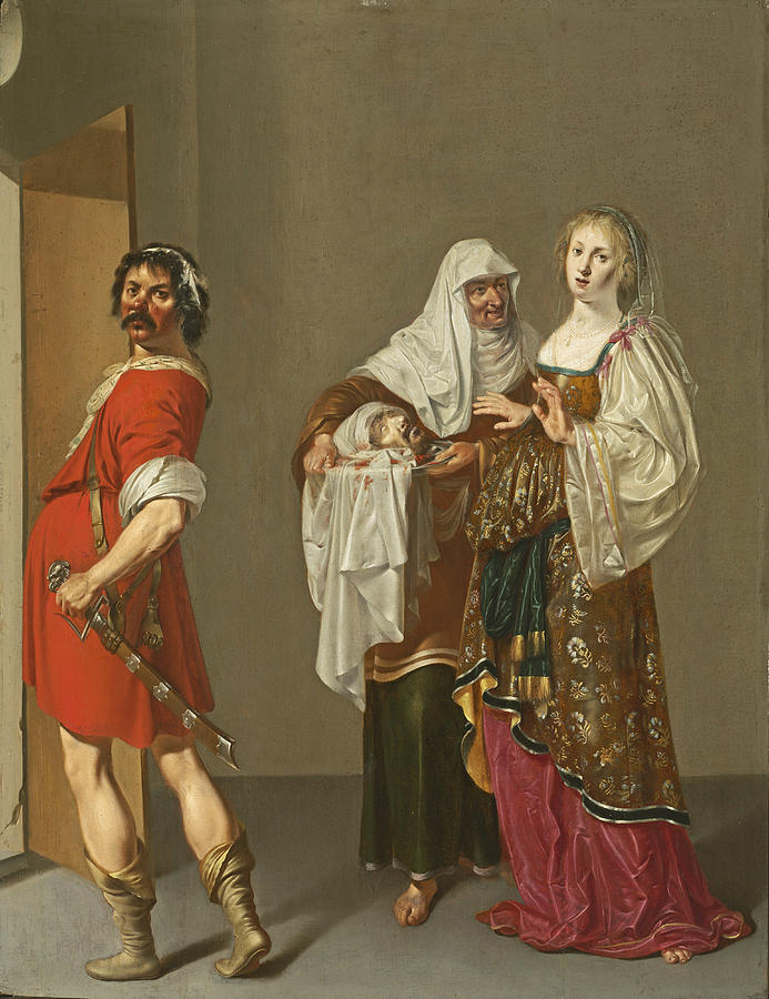 Salome with the Head of Saint John the Baptist #2 Painting by Jacob Duck