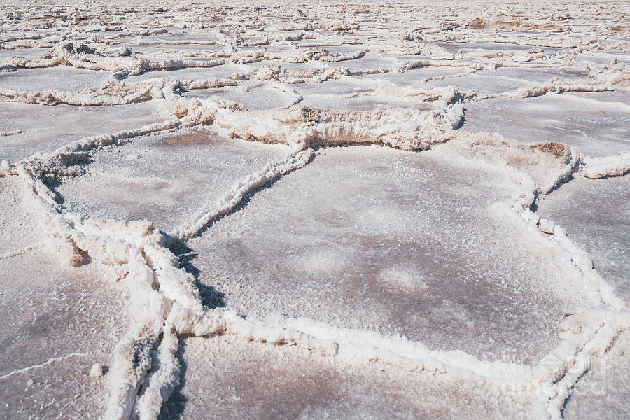 Salt flats in Badwater Basin, Death Valley #1 Photograph by Hanna Tor