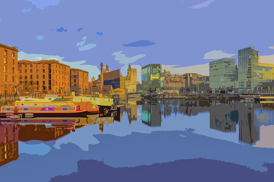 Artistic Digital Art - Salthouse Dock Liverpool #1 by Paul Madden