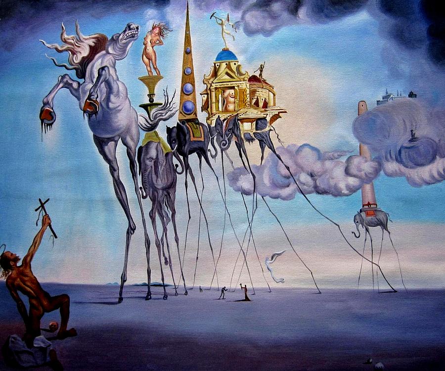 Salvador Dali 1904 1989 Original Painting Painting by Ouyahya Rays