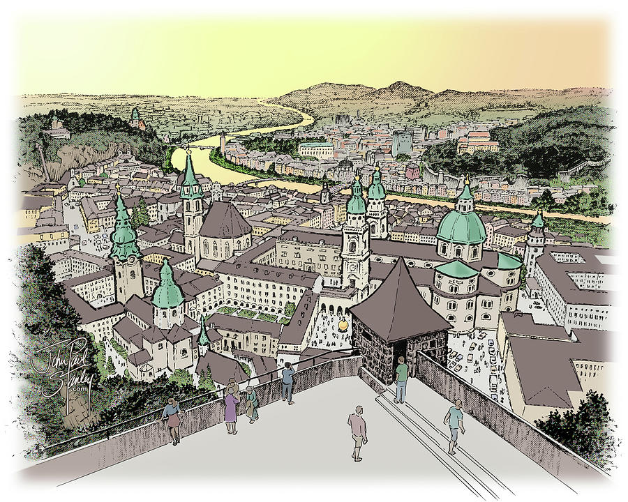 Salzburg #2 Drawing by John Paul Stanley