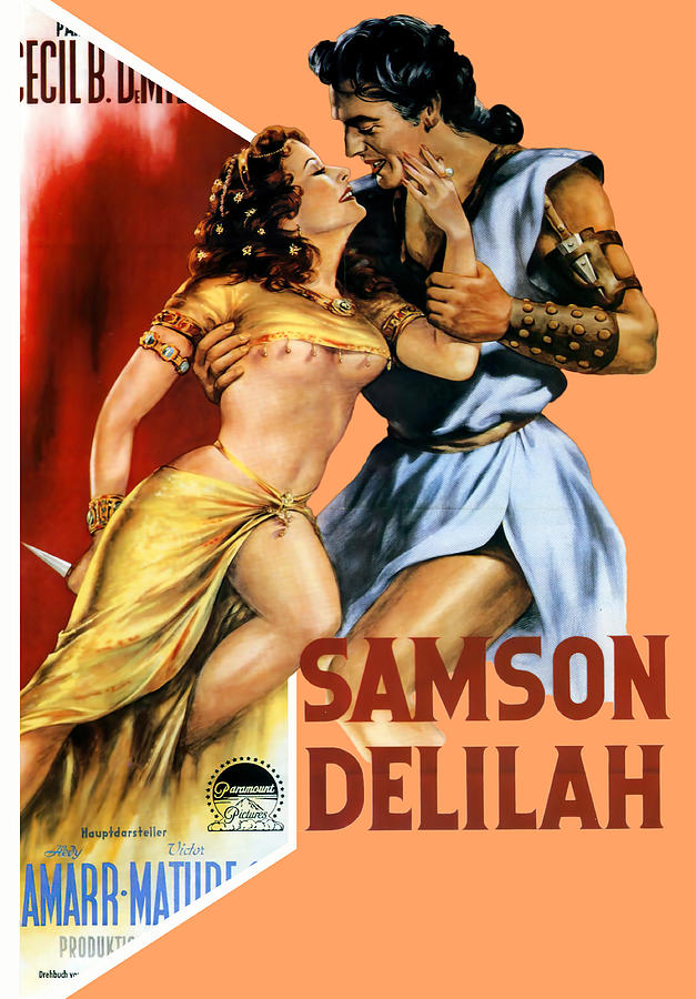 Hedy Lamarr Mixed Media - Samson and Delilah, 1949, 3d movie poster #2 by Movie World Posters