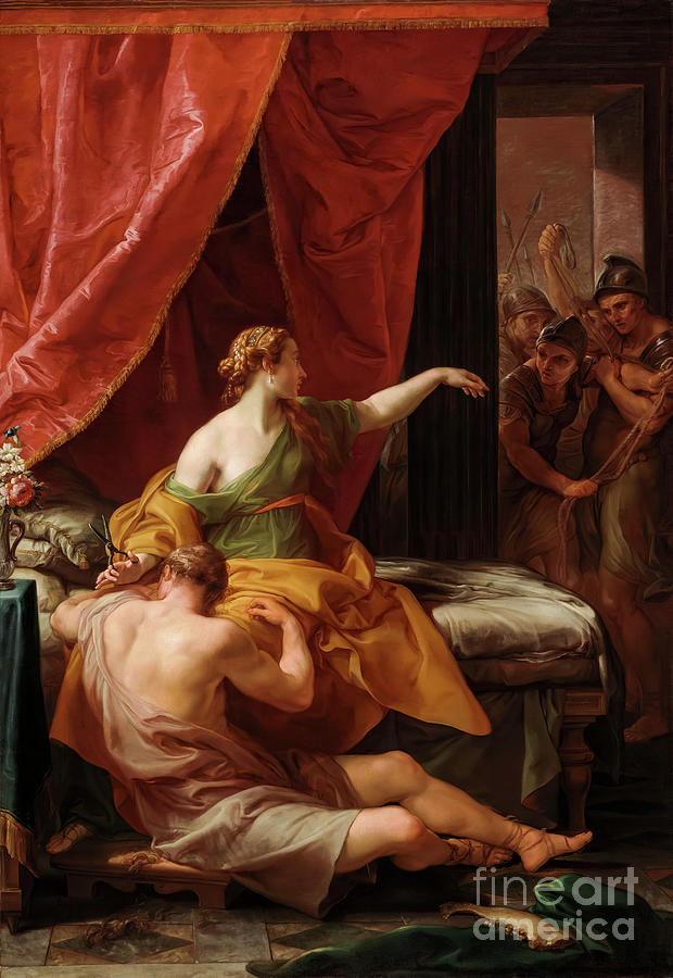 Samson and Delilah by Pompeo Batoni  Photograph by Carlos Diaz