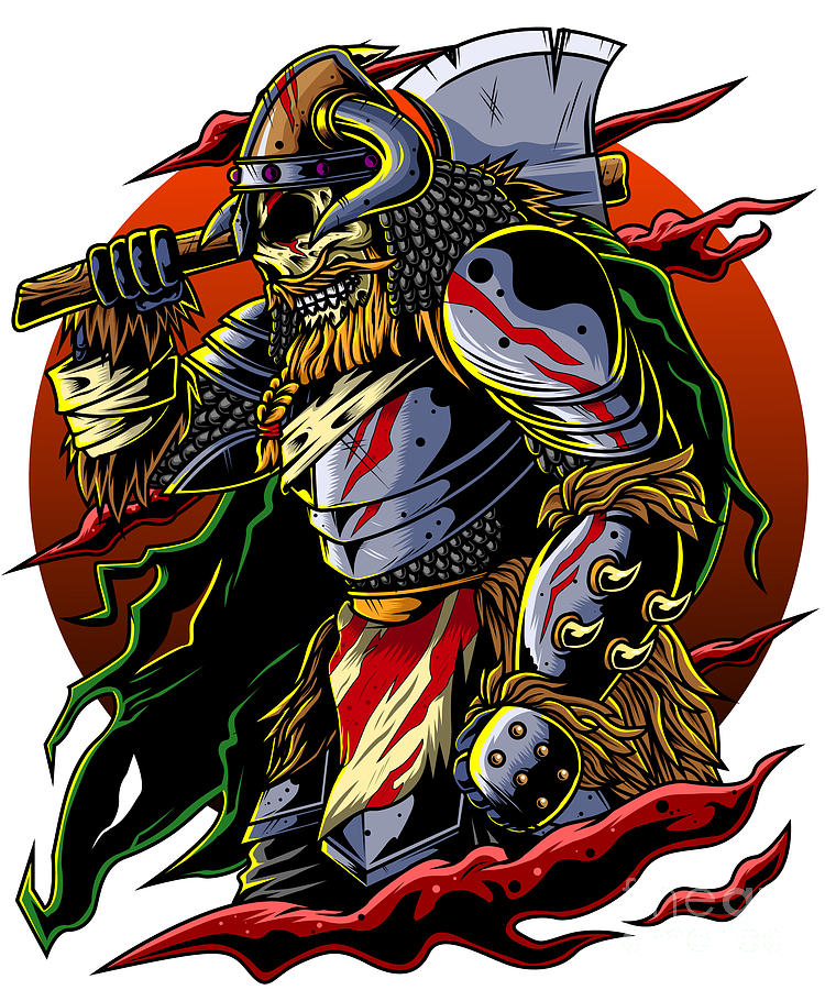 Samurai Viking Warrior Ronin Berserk Armor Axe #1 Yoga Mat by Mister Tee -  Pixels Merch