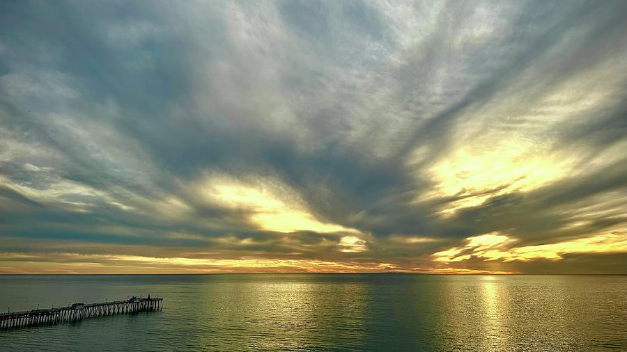 San Clemente Pier Sunset #1 Photograph by Brian Eberly