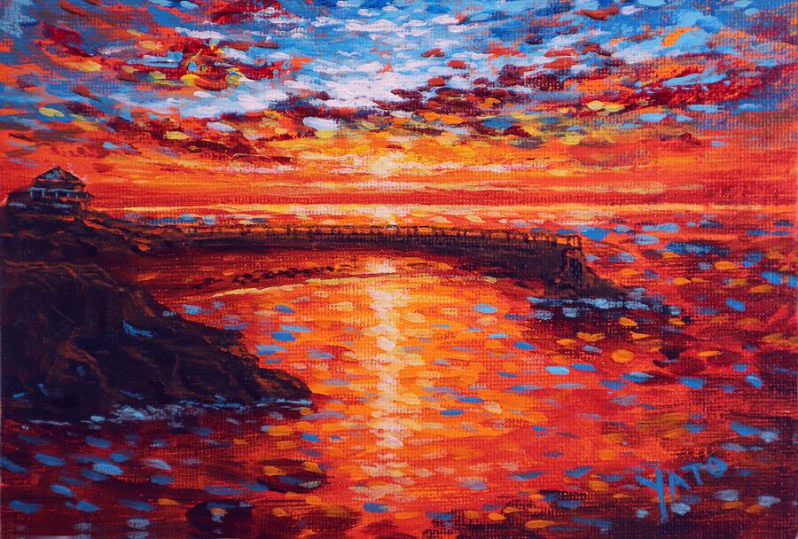 San Diego, California, La Jolla Painting by John YATO Fine Art America