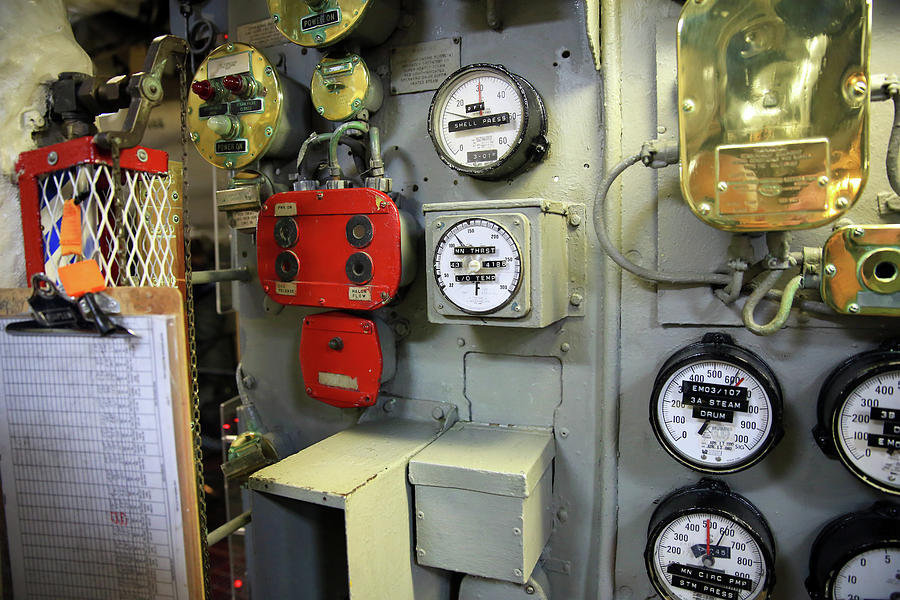 San Diego Harbor Old Ship Controls Photograph by Paul Ranky | Fine Art ...