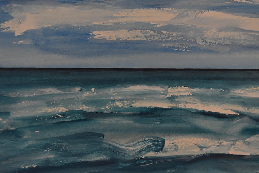 San Juan Seascape #1 Painting by Dick Sauer
