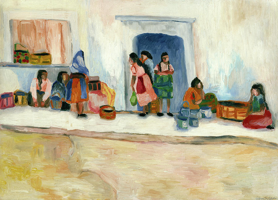Impressionism Painting - San Miguel Women by Deborah Eve ALASTRA