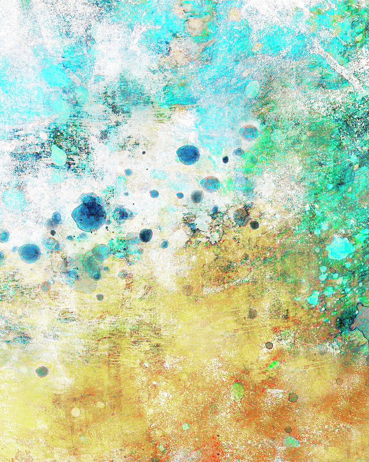 Sand And Sea - abstract art  #1 Painting by Ann Powell