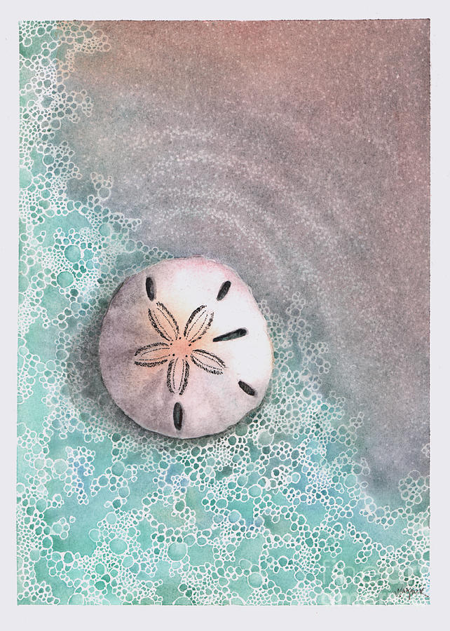 Sand Dollar #1 Painting by Hilda Wagner