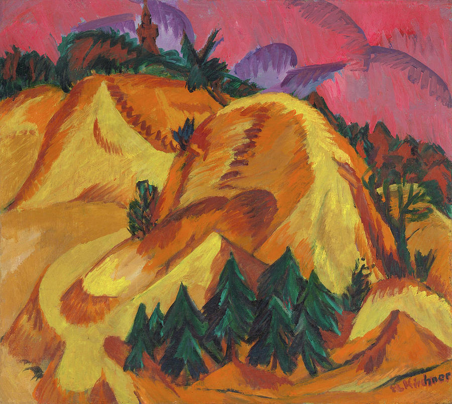 Sand Hills in Grunau #1 Painting by Ernst Ludwig Kirchner