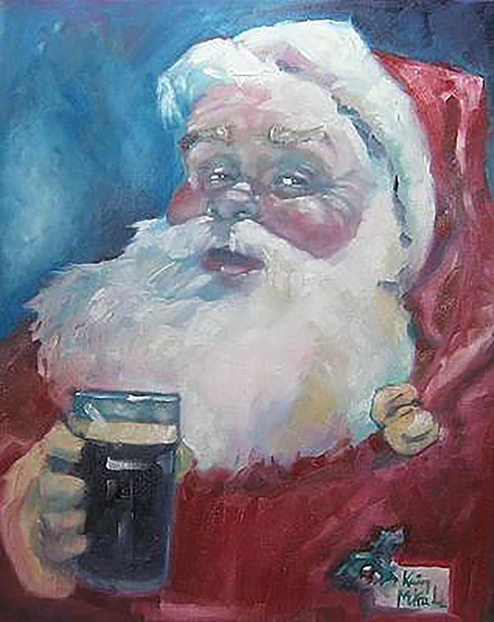 Santa  #1 Painting by Kevin McKrell