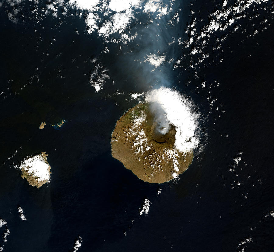 Satellite Views of  Pico do Fogo Volcano #1 Photograph by Gallo Images