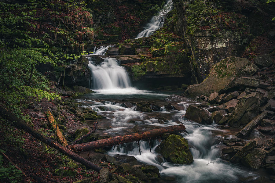 Satiny waterfalls #1 Photograph by Vaclav Sonnek