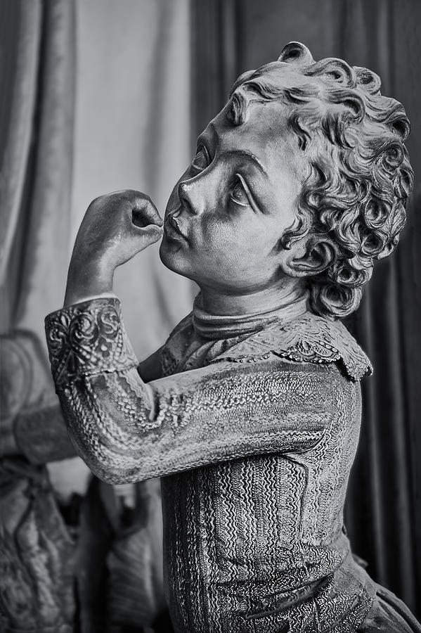 Immortal Stone - Statue Art of Staglieno Genoa black and white photos #8 Sculpture by Paul E Williams