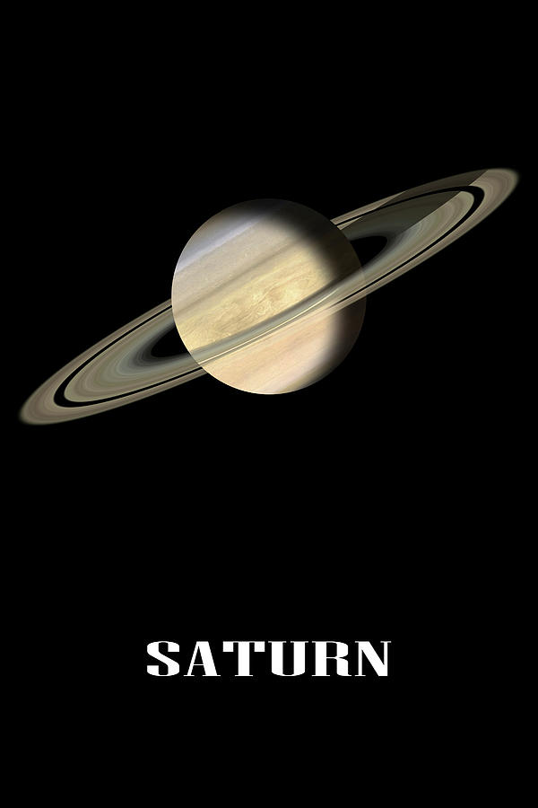 Fantasy Digital Art - Saturn Planet  #2 by Manjik Pictures