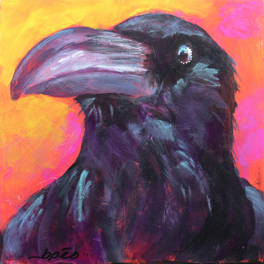 Bird Painting - Saul #1 by Brenda Peo