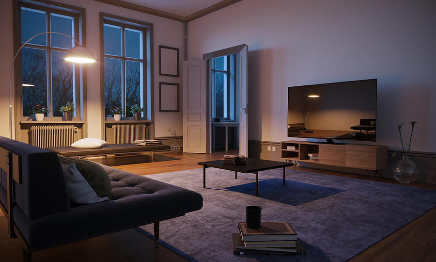 Scandinavian Style Living Room Interior Photograph by Eoneren
