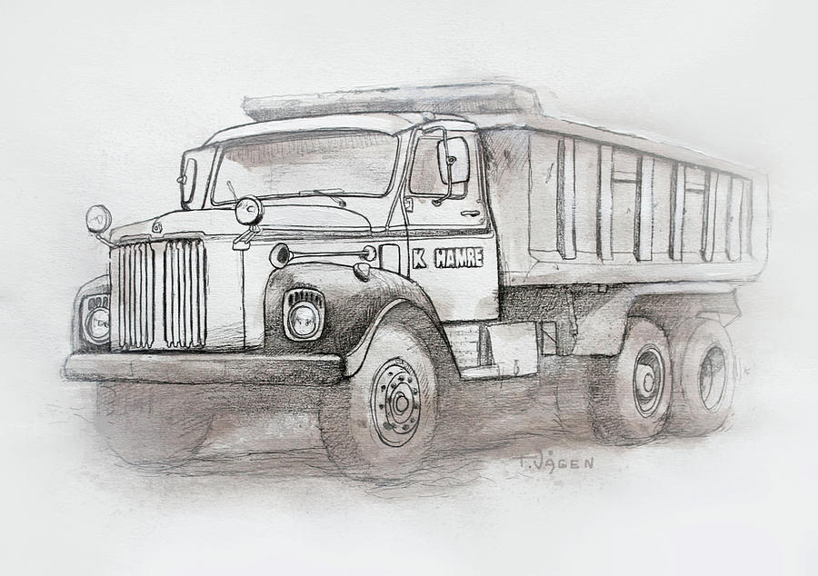 Scania Drawing by Tommy Vaagen - Pixels