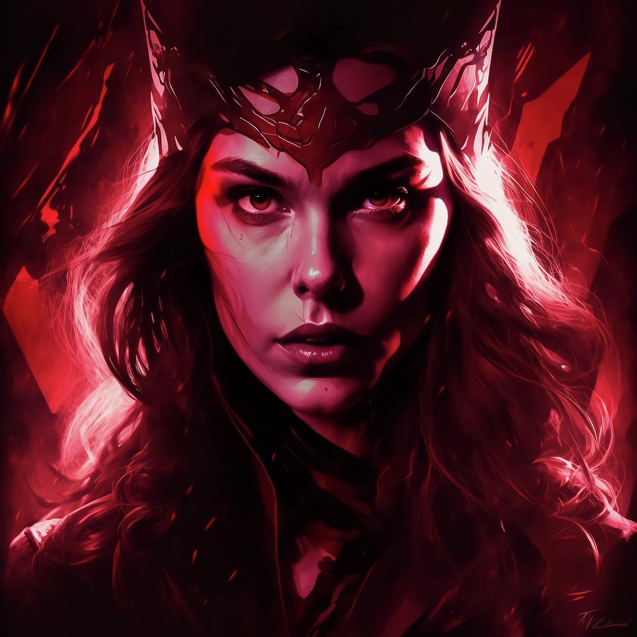 Scarlet Witch Digital Art by Creationistlife - Fine Art America