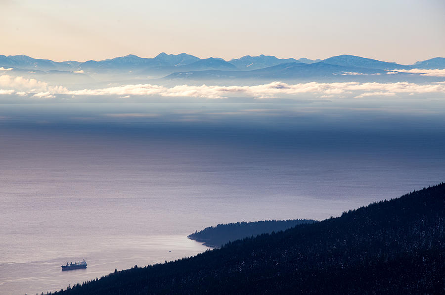 Scenery of Salish Sea and Vancouver Island #1 Photograph by Daisuke Kishi