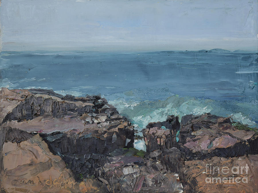 Schoodic Point - Maine Painting by Jan Dappen