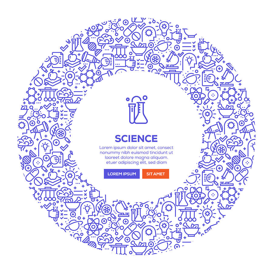Science Banner #1 Drawing by Enis Aksoy