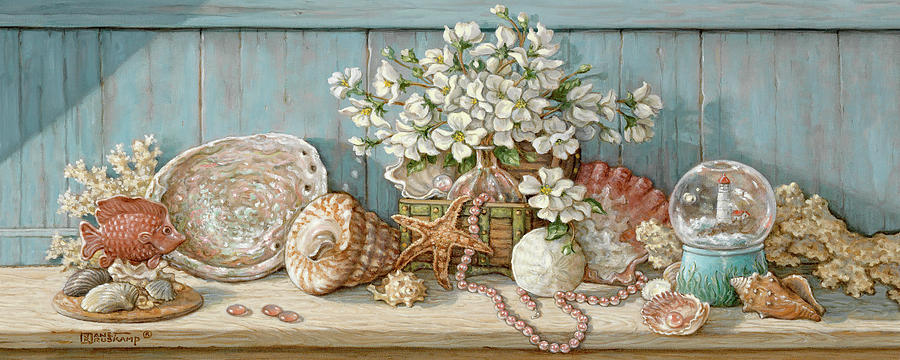Bath Painting - Sea Shell Collection I #1 by Janet Kruskamp