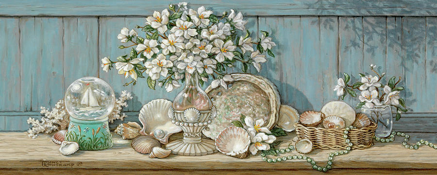 Sea Shell Collection II #1 Painting by Janet Kruskamp