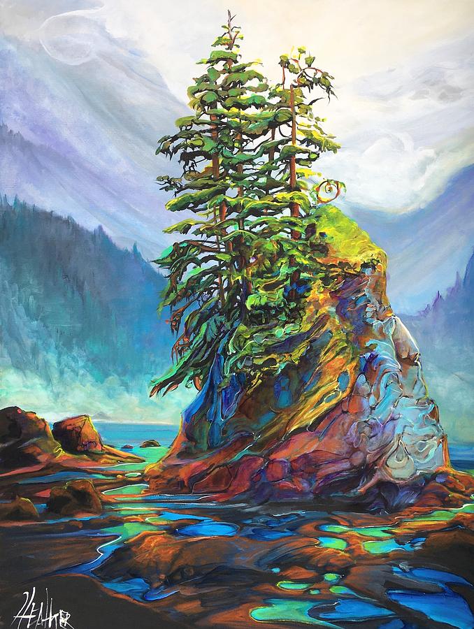 Sea Stacks Painting - Sea Smacked #1 by Heather Pant