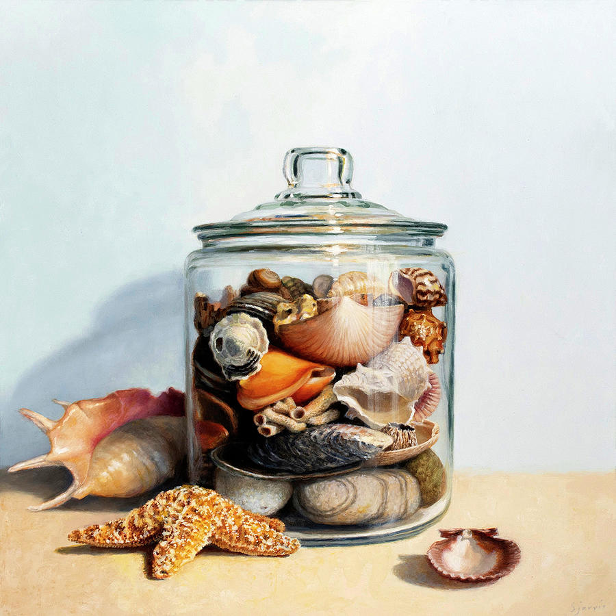 Sea Shell Painting - Sea Treasure #1 by Susan N Jarvis