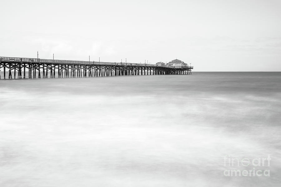 Seal Beach Pier Black and White Photo #1 Photograph by Paul Velgos