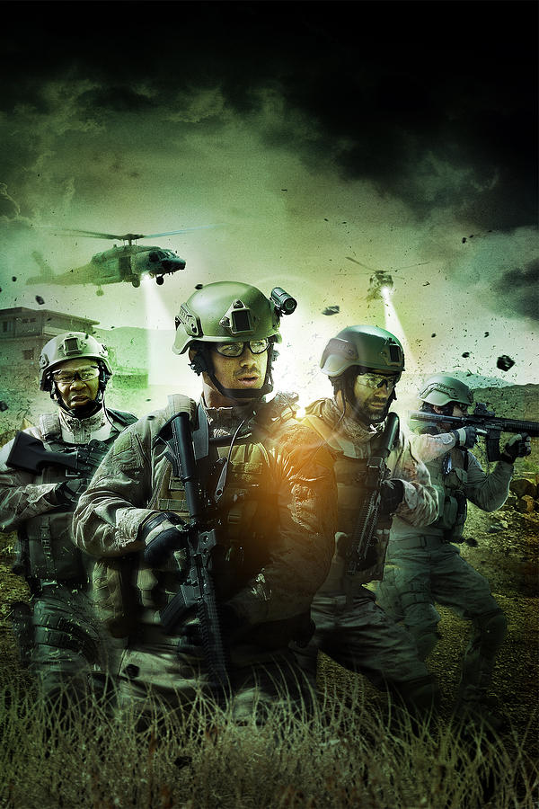 Seal Team Six - The Raid on Osama Bin Laden 2012 Digital Art by Geek N Rock - Seal Team Six The Raid On Osama Bin Laden