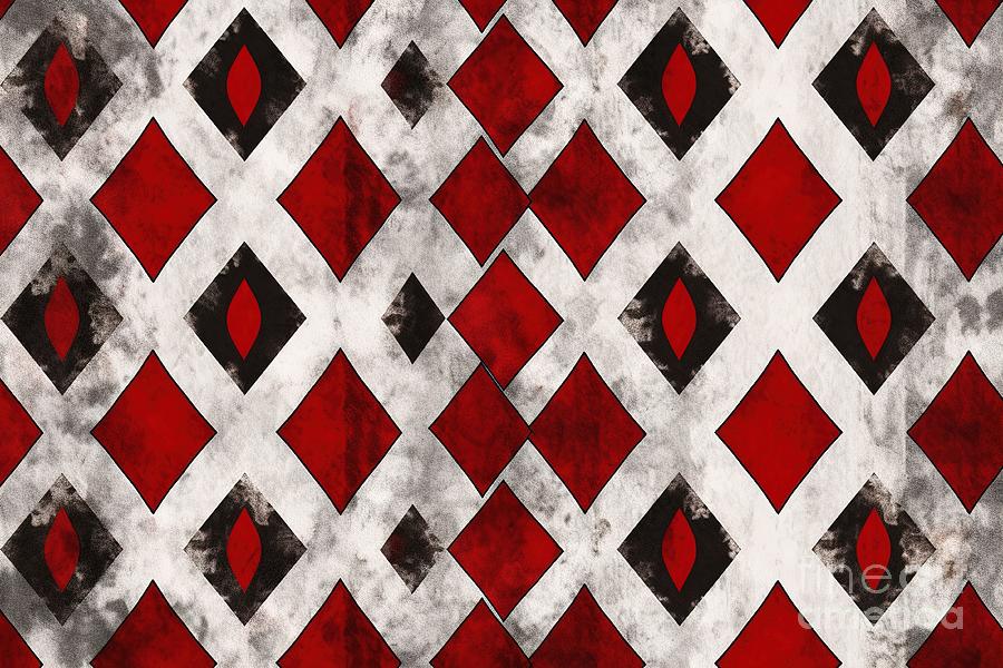 Black + White + Red Seamless Paint Splatter — drypdesigns