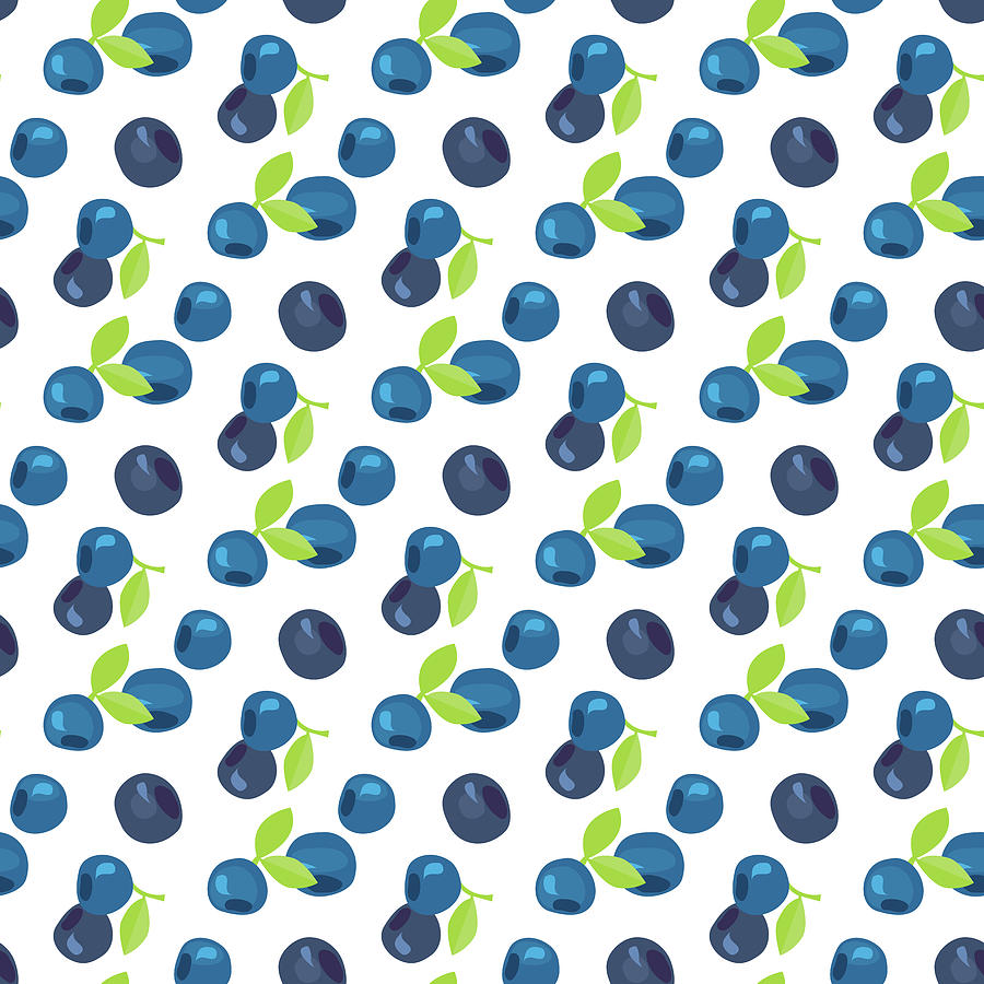 Seamless Pattern With Berries Drawing