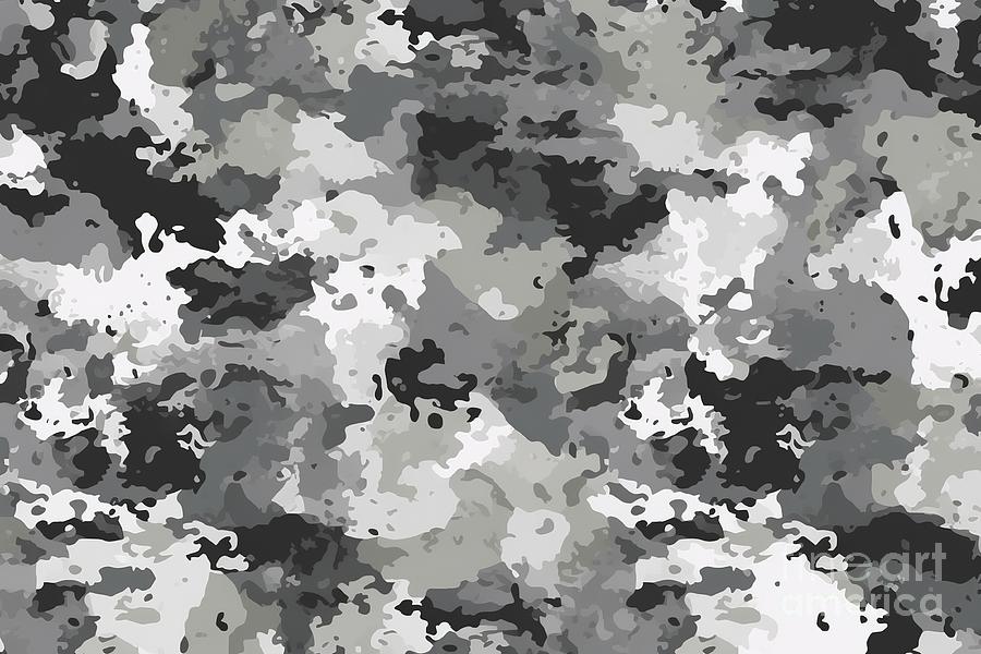 Pale gray military camouflage seamless pattern Vector Image