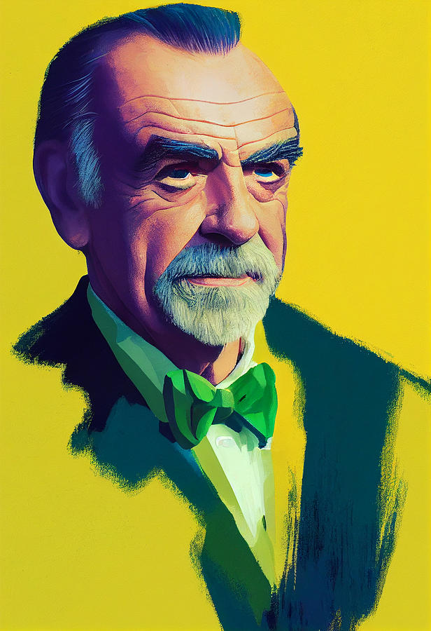 Sean  Connery  Pastel  Yellow  Green  Colors  Style  By  Chri  0437e043645563002  7043e043  645b6455 Painting