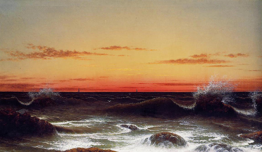 Seascape Sunset #1 Painting by Martin Johnson Heade