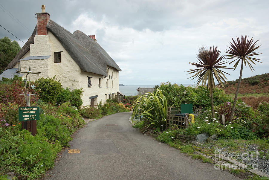 Seaside Cottage In Cornwall Uk Photograph