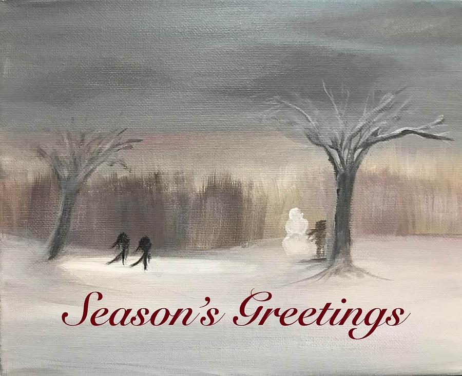 Seasons Greetings  #1 Painting by Sheila Mashaw