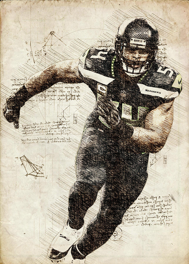 Player Seattle Seahawks Player Bobby Wagner Bobbywagner Bobby Wagner  Bobbyjosephwagner Bobby Joseph by Wrenn Huber